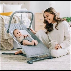 Baby Delight Alpine Deluxe Portable Bouncer, Charcoal Tweed